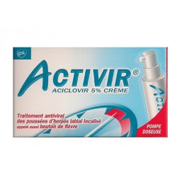 ACTIVIR 5%, CREME POMPE DOSEUSE 2G