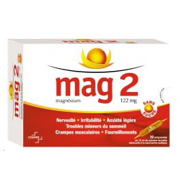 MAG 2. 30 ampoules buvables sans sucre 10ML