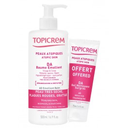 TOPICREM DA BAUME EMOLLIENT 500ML + GEL NETTOYANT SURGRAS OFFERT 75ML