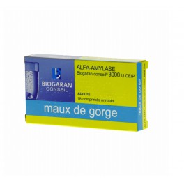 ALFA-AMYLASE BIOGARAN 18 COMPRIMES 3000U ALFA-AMYLASE BIOGARAN 18 COMPRIMES 3000U