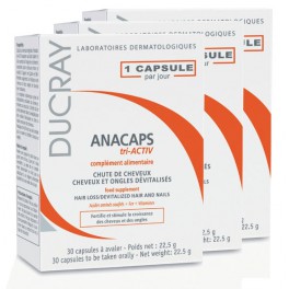 DUCRAY ANACAPS TRI ACTIV LOT DE 3x30 CAPSULES 