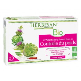 HERBESAN PHYTO ARTICHAUT BIO CONTRÔLE POIDS 20 AMPOULES