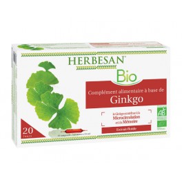 HERBESAN PHYTO GINKGO BILOBA BIO 20 AMPOULES