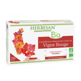 HERBESAN PHYTO VIGNE ROUGE BIO 20 AMPOULES