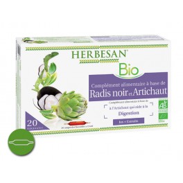 HERBESAN RADIS NOIR - ARTICHAUT BIO 20 AMPOULES