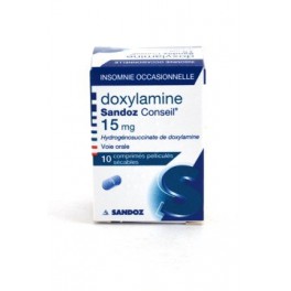 DOXYLAMINE 15MG 10 COMPRIMES PELLICULES SECABLES