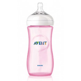 AVENT NATURAL BIBERON ROSE 330ML AVENT NATURAL BIBERON ROSE 330ML