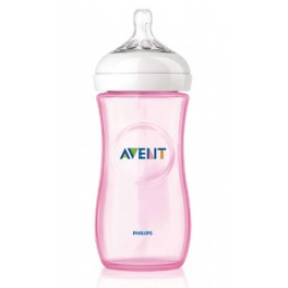 AVENT NATURAL BIBERON ROSE 330ML