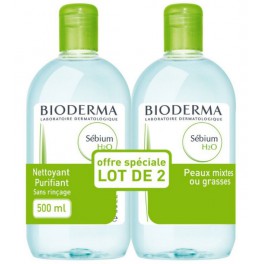 SEBIUM H2O SOLUTION MICELLAIRE LOT DE 2x500ML