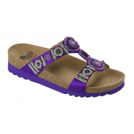 SCHOLL NEW BOGOTA' WEDGE SANDALE BIOPRINT VIOLET TAILLE 38