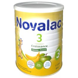 NOVALAC 3 LAIT DE CROISSANCE BANANE-POMME 800G