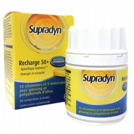 SUPRADYN RECHARGE 50+ GINSENG 30 COMPRIMES