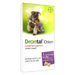 DRONTAL CHIEN, AROME VIANDE 4 COMPRIMES DRONTAL CHIEN, AROME VIANDE 4 COMPRIMES