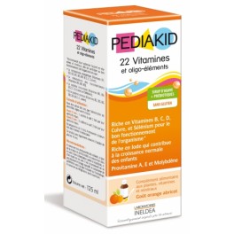 PEDIAKID 22 VITAMINES ET OLIGO-ELEMENTS SIROP 125ML