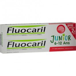 FLUOCARIL JUNIOR 6-12 ANS FRUITS ROUGES 2X75ML