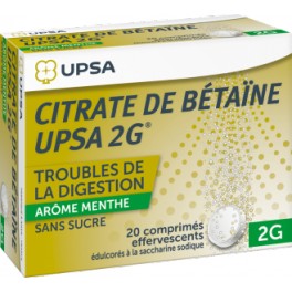 CITRATE BETAINE UPSA 2G MENTHE COMPRIMES X20