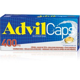 ADVILCAPS 400MG, 14 capsules molles