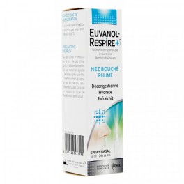 EUVANOL RESPIRE+ SPRAY NASALE NEZ BOUCHE RHUME 20ml