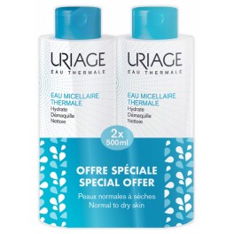 URIAGE EAU MICELLAIRE THERMALE P NORMALE A SECHE 500ML X2 URIAGE EAU MICELLAIRE THERMALE P NORMALE A SECHE 500ML X2