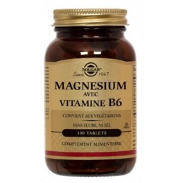 SOLGAR Magnésium Vitamine B6 Tabl P/100 SOLGAR Magnésium Vitamine B6 Tabl P/100