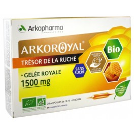 ARKOROYAL GELEE ROYALE BIO SANS SUCRE AMP 20