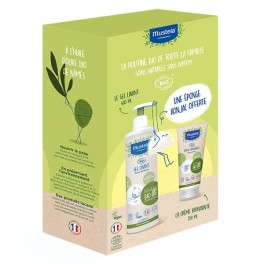 MUSTELA COFFRET BIO (GEL+CR HYD+EPONGE)