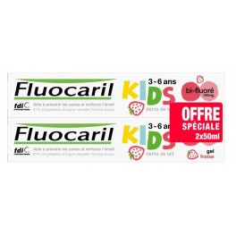 FLUOCARIL KIDS GEL FRAISE 50ML X2