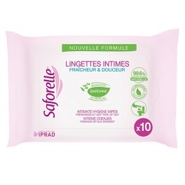 SAFORELLE LINGETTES BIODEGRADABLES POCKET x10