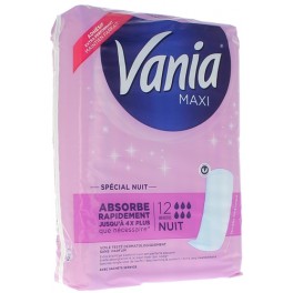 SERVIETTES PERIODIQUES VANIA CONFORT MAXI NIGHT X12