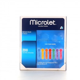 MICROLET LANCETTES COLOREES SILICONEES X200 MICROLET LANCETTES COLOREES SILICONEES X200