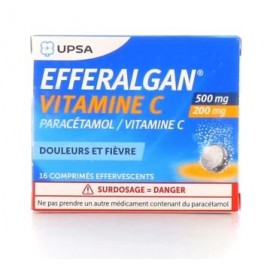 EFFERALGAN VITAMINE C 500/200 16 COMPRIMES EFFERVESCENTS