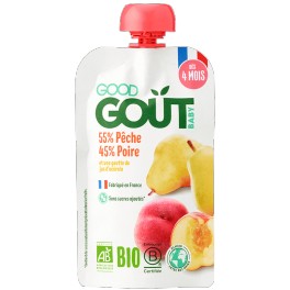 GOODGOUT POIRE PECHE GOURDE 120G