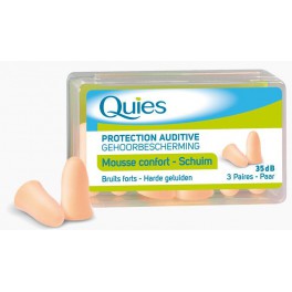 QUIES PROTECTION AUDITIVE MOUSSE BRUITS FORTS 3PAIRES QUIES PROTECTION AUDITIVE MOUSSE BRUITS FORTS 3PAIRES