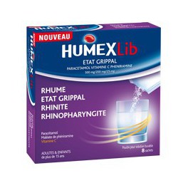 HUMEX LIB ETAT GRIPPAL 8 SACHETS