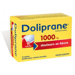 DOLIPRANE 1000MG, 8 sachets poudre DOLIPRANE 1000MG, 8 sachets poudre