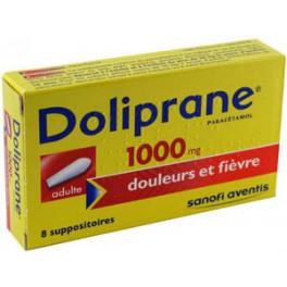 DOLIPRANE 1000MG, 8 suppositoires adultes