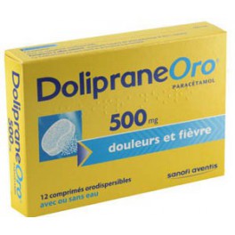 DOLIPRANEORO 500MG, 12 comprimés orodispersibles