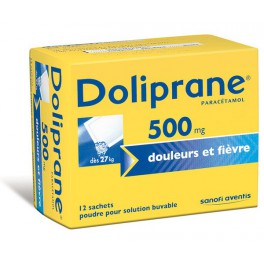 DOLIPRANE 500MG, 12 sachets poudre