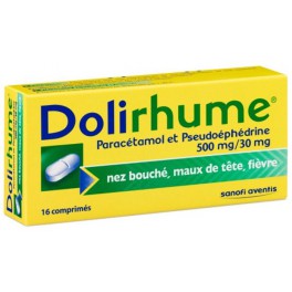 DOLIRHUME 500MG/30MG 16 COMPRIMES DOLIRHUME 500MG/30MG 16 COMPRIMES
