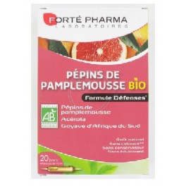 Forte pharma Pépins de Pamplemousse Bio 20 ampoules 10 ml Forte pharma Pépins de Pamplemousse Bio 20 ampoules 10 ml