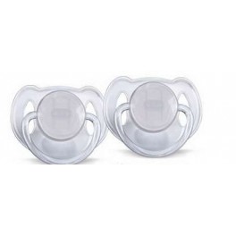 AVENT SUCETTE SILICONE TRANSPARENTES  6-18MOIS x2