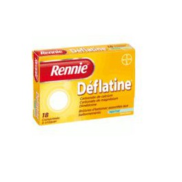 RENNIE DEFLATINE SANS SUCRE COMPRIMES 18