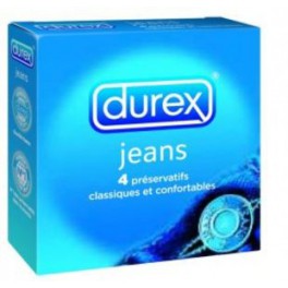 DUREX JEANS 4 PRESERVATIFS MACULINS