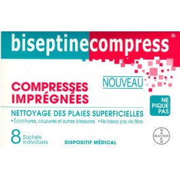 BISEPTINE 8 COMPRESSES IMPREGNEES