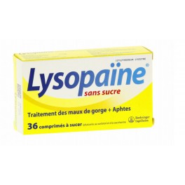 LYSOPAINE MAUX GORGE SANS SUCRE 18X2 COMPRIMES 