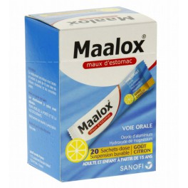 MAALOX Maux d'estomac, 20 Sachets, citron