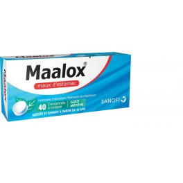 MAALOX Maux d'estomac,  40 Cp à croquer 