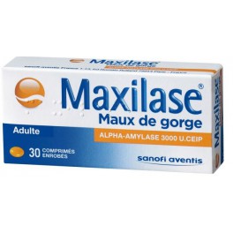 MAXILASE MAL GORGE 30 COMPRIMES 3000U