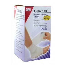 COHEBAN BANDE COHESIVE BLANCHE 10CM X 3,5M