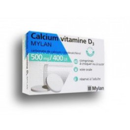 CALCIUM VIT D3 MYLA 500MG, 60 comprimés